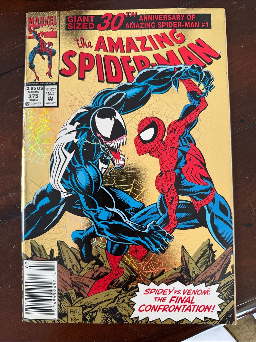 Amazing Spider Man 30th Anniversary Comic Book. #375 Excellent condition
